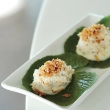 Wasabi Leaves - white reef fish - shaved coconut - kaffir lime